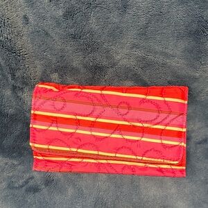Avon Red and Orange Striped Wallet